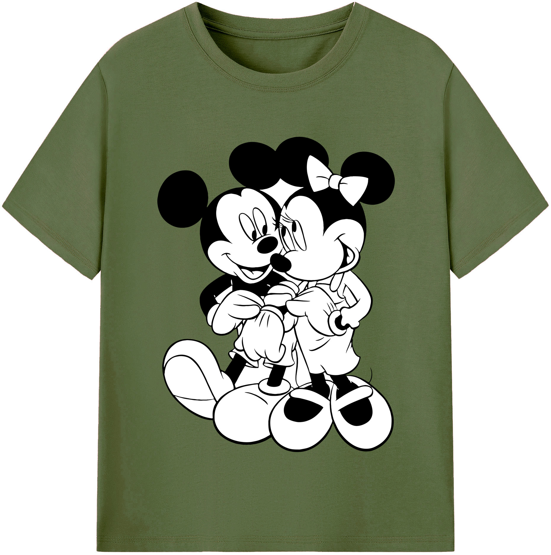 （画像用） ミッキーマウス Mickey Mouse 綿100％半袖Tシャツ（フロントプリント）